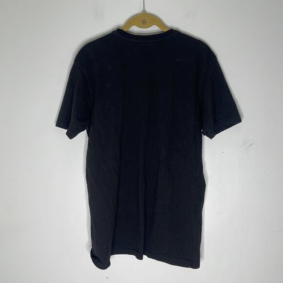 PEACE OF MIND Black Skeleton Flower Graphic Unisex Style Short Sleeve Top Small - Picture 5 of 7